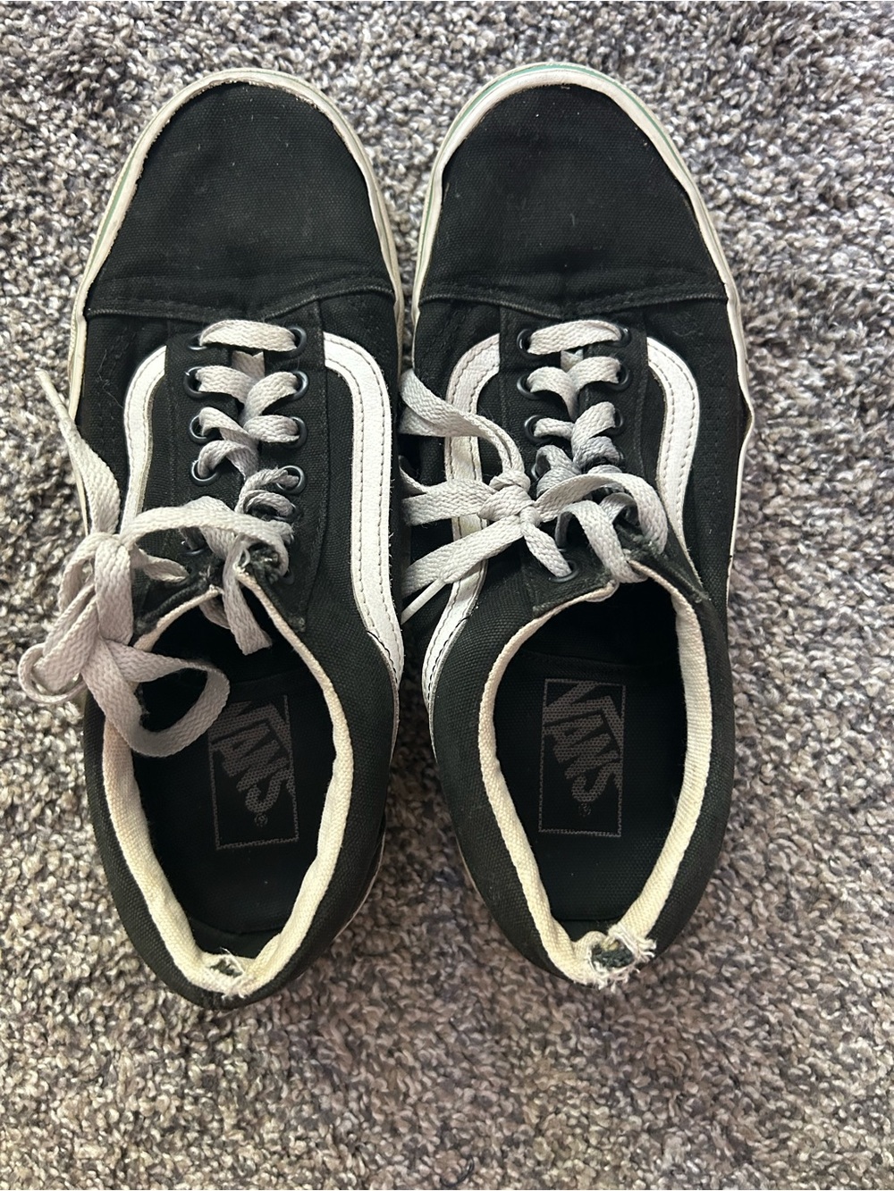 Vans Black and White Old Skool Low-Top Sneakers